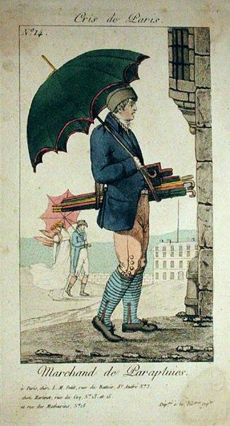 The Umbrella Seller, number 14 from The Cries of Paris series by French School